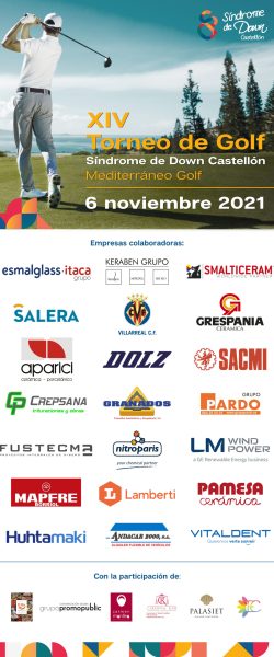 Cartel Torneo de Golf Síndrome de Down Castellón 2021- noviembre